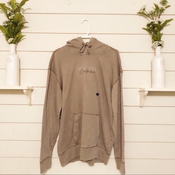hollister tan hoodie